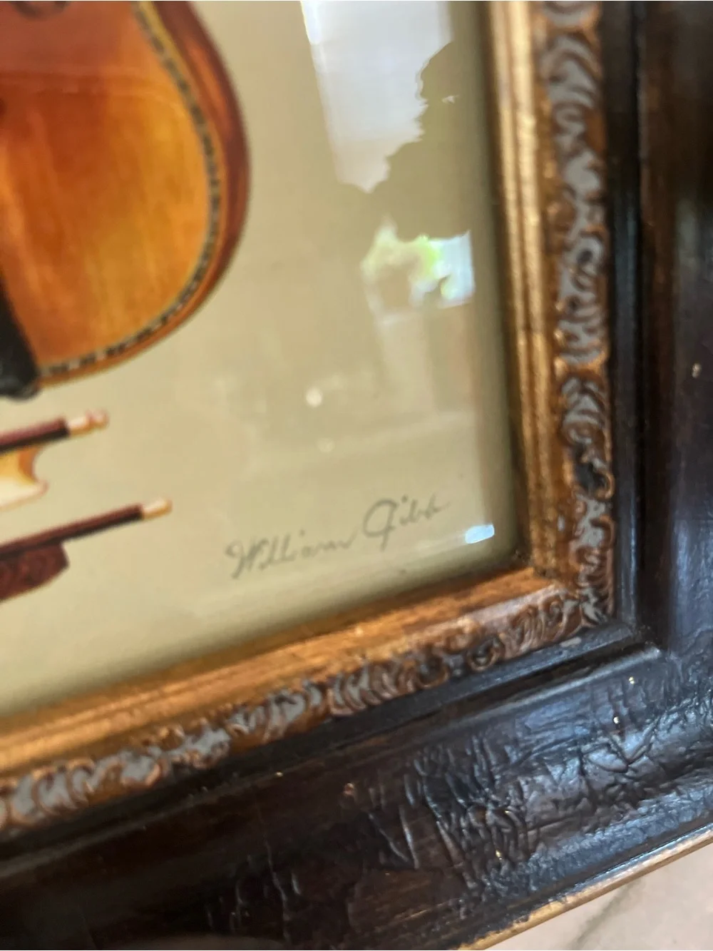 Antique Framed William Gibb Hellier Stradivarius Art Print
